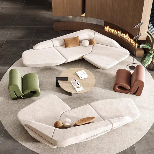 Cute Modern Curved Sofa for Leisure Rooms & Reception Areas
