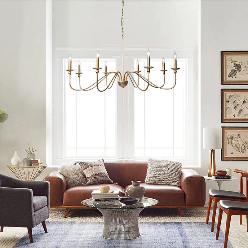 8-Head Modern Iron Chandeliers