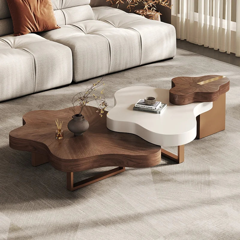 Italian Style Coffee Table – Simple Rectangle Nordic Modern Center Table for Living Rooms