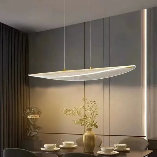 Nordic Long Curve LED Chandelier Perfect for Dining & Tea Rooms