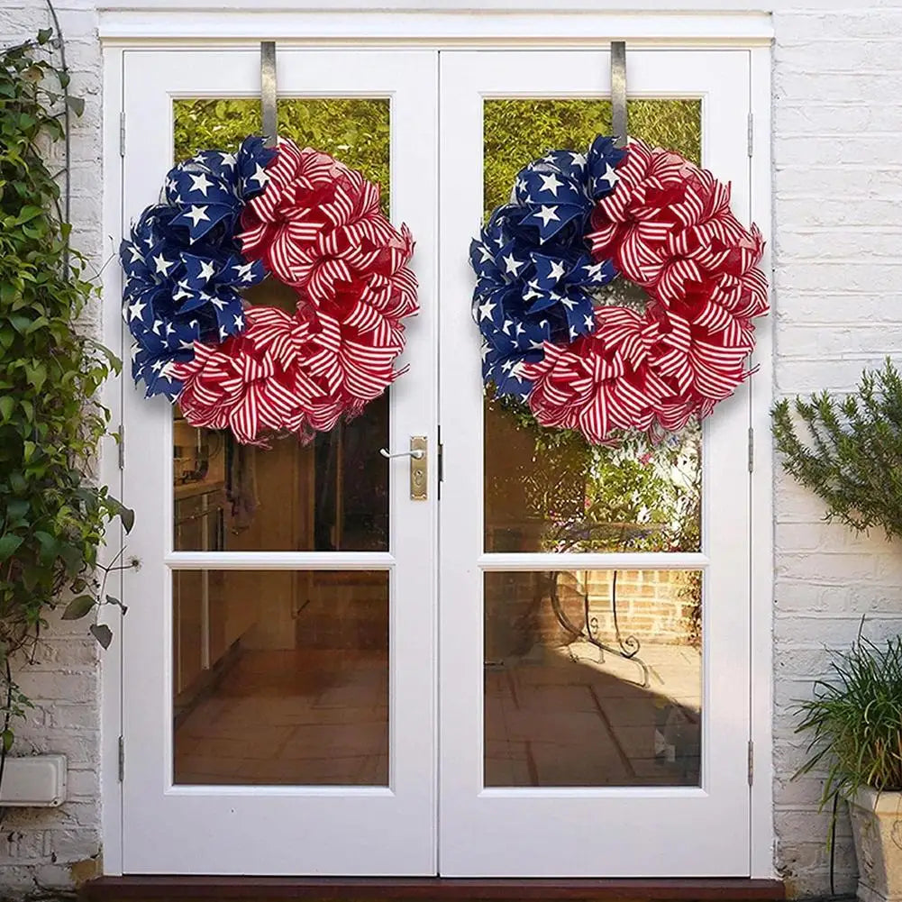 NEW 4th Of July Handmade Garland Wall Door Hanging (Wreath)