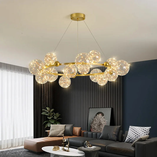 Luxury Golden Circle Pendant Light for Hotels & Homes