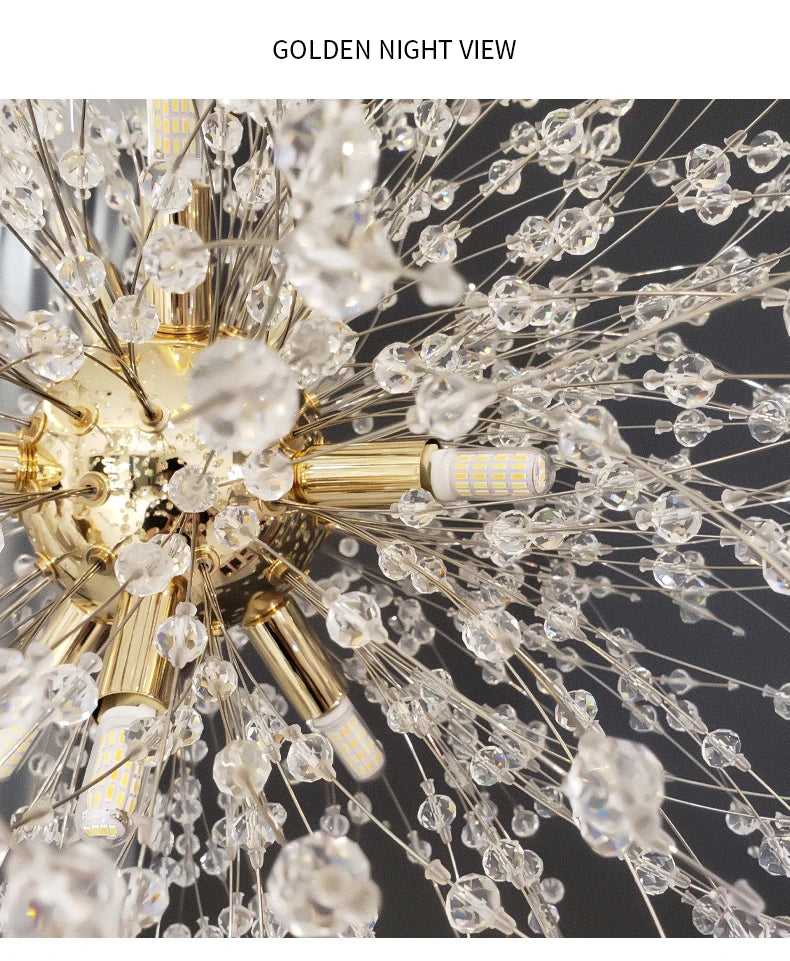 Dandelion Crystal Chandelier – Perfect for Stylish Bedrooms & Dining Areas!