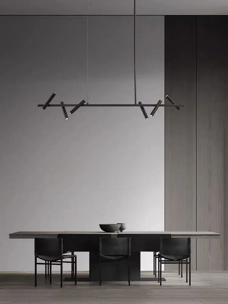 Italian Designer Round Ring Chandelier Modern Black Pendant Light for Dining & Living Spaces