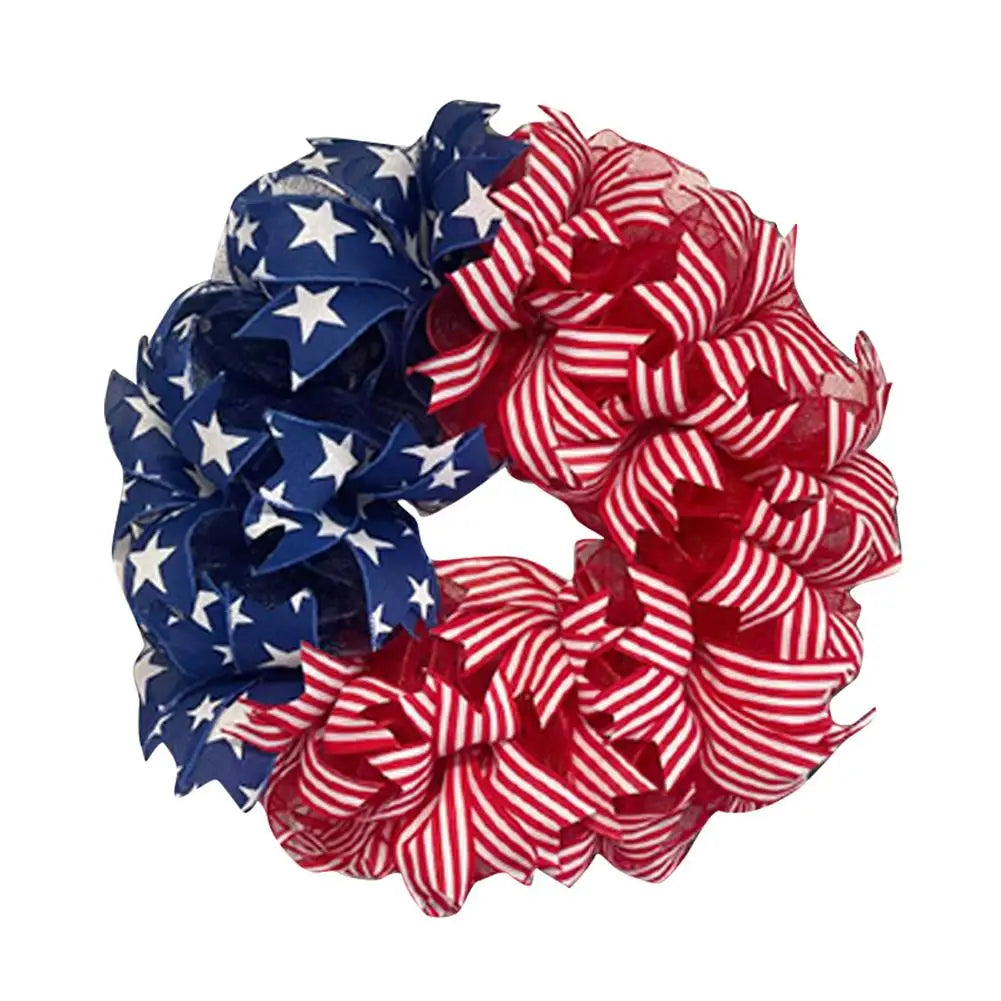 NEW 4th Of July Handmade Garland Wall Door Hanging (Wreath)