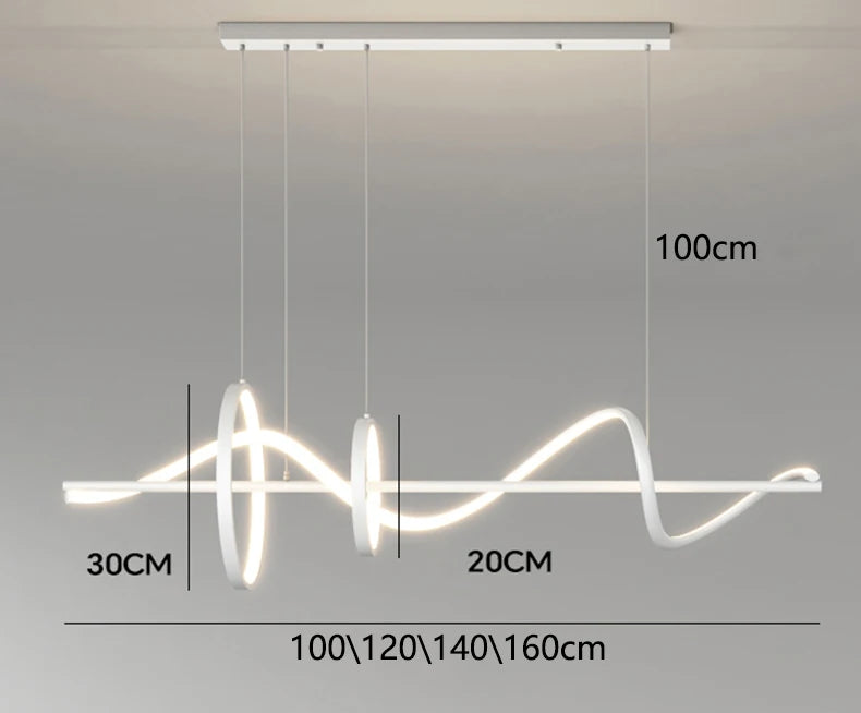 Modern Beat-Shape Pendant Lights — Stylish Home Lighting for Kitchen, Dining & Living Room