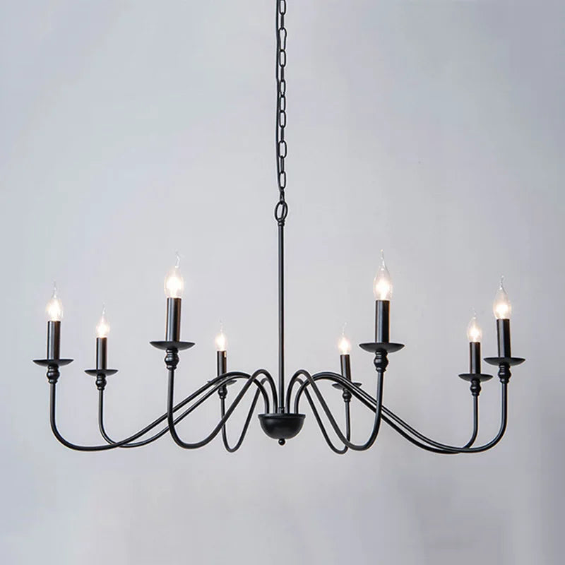 8-Head Modern Iron Chandeliers