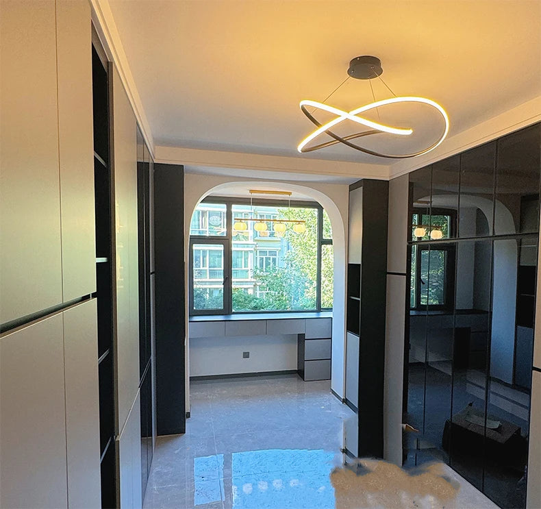 Sleek Nordic Chandelier Ideal LED Lighting for Dining Tables & Living Rooms