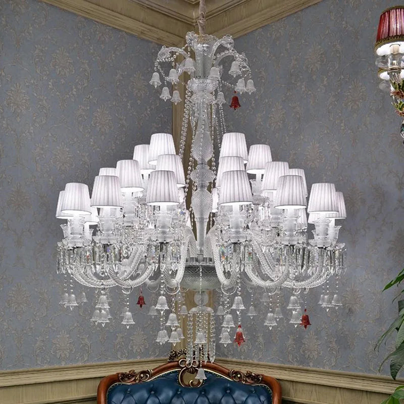 Grand Crystal Chandelier for Hotel Lobbies & Luxury Living Rooms