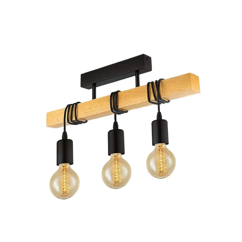 Rustic Winding Wood Chandelier for Bedroom, Dining & Living Rooms