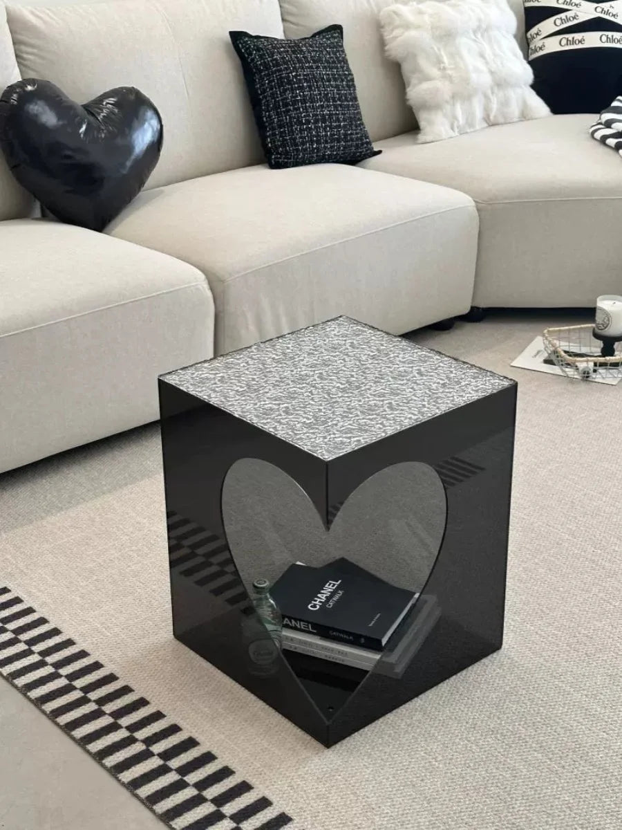 Nordic Light Luxury Acrylic Bedside Table – Minimalist Bedroom & Living Room Storage Cabinet