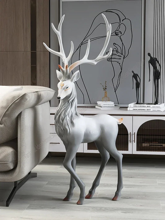 Handcrafted 120cm Deer Ornament Perfect Living Room Centerpiece