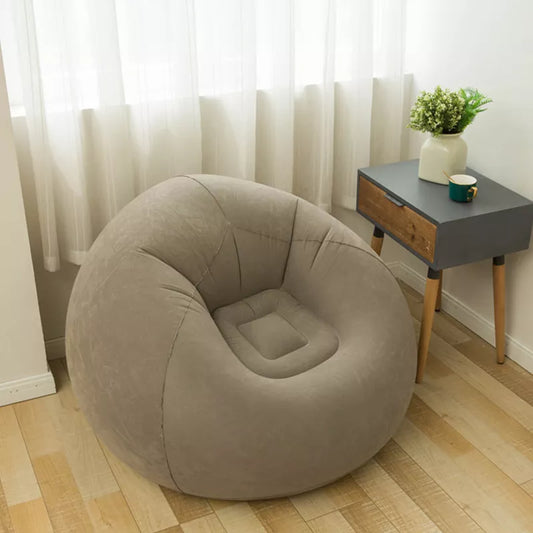 Large Lazy Inflatable Sofa Chair: Ultimate PVC Lounger & Bean Bag for Cozy Living Spaces