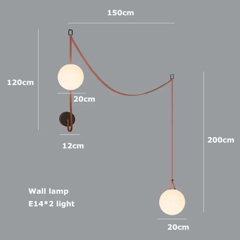 DIY Magic Belt Red Black LED Designer Chandelier Lighting Hanging Lamps