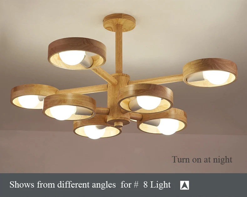 BOTIMI Solid Wood Chandelier for Living Rooms and Bedrooms!