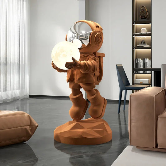 Luminous Astronaut Figurine – Resin Sculpture for Living Room, Bedroom, or Children’s Room Decor
