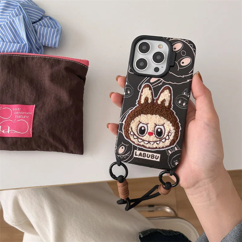 Autumn/Winter Leather P-Pop Shockproof Case for iPhone 13-17 Pro Max – Soft, Anti-Fall Protection