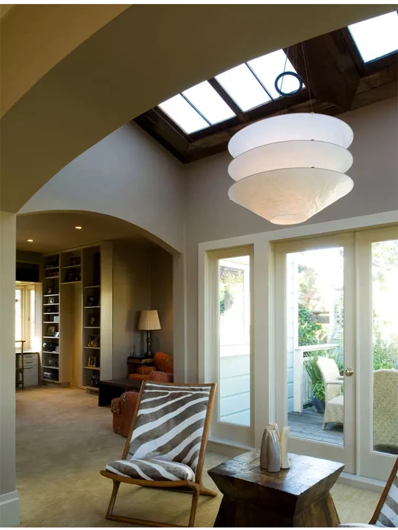 Wabi-Sabi Dupont Paper Pendant Lamp for Living, Dining, and Bedroom