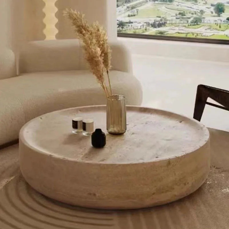 Unique Modern Round Coffee Table Clear Japanese Inspired Design for Stylish Interiors