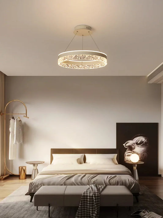 Minimalist LED Chandeliers Perfect for Modern Bedrooms & Study Spaces