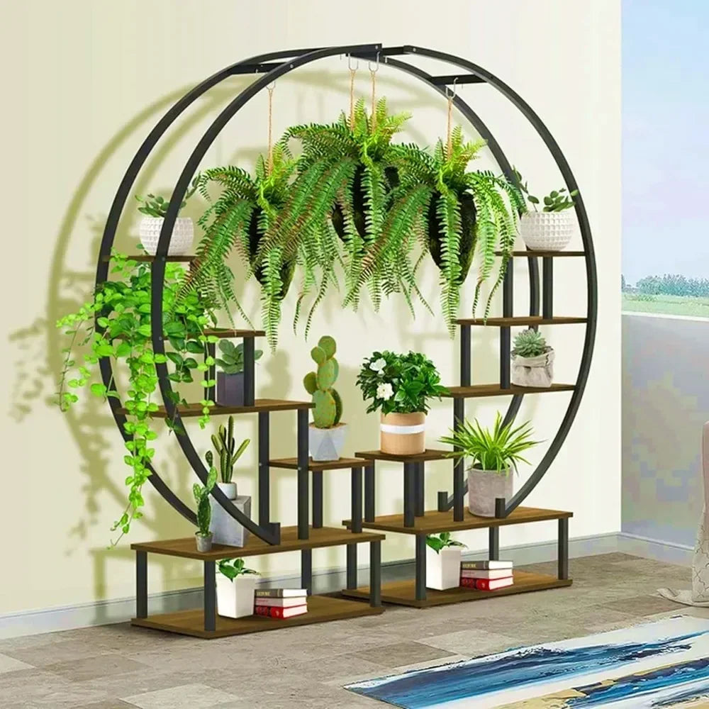 Multi Level Metal Indoor Plants Stand 2 Pcs 6 Tier Tall