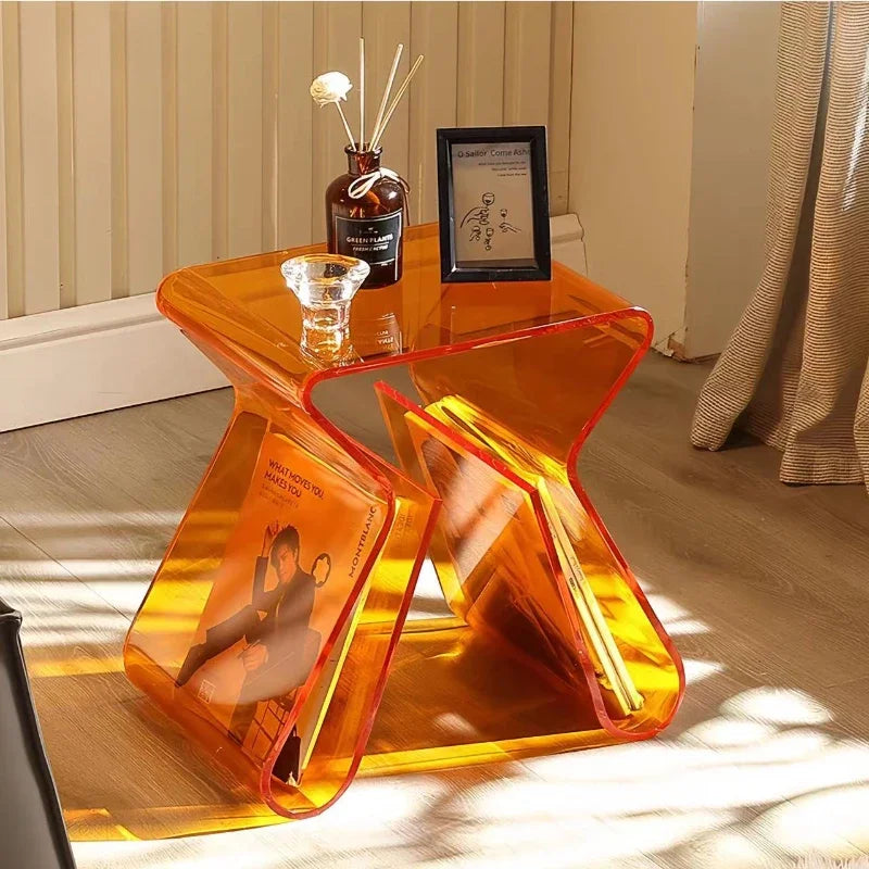 Elegant Acrylic Coffee Table: Light Luxury Transparent Side Table for Modern Homes & Small Apartments