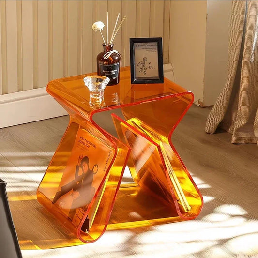 Elegant Acrylic Coffee Table: Light Luxury Transparent Side Table for Modern Homes & Small Apartments