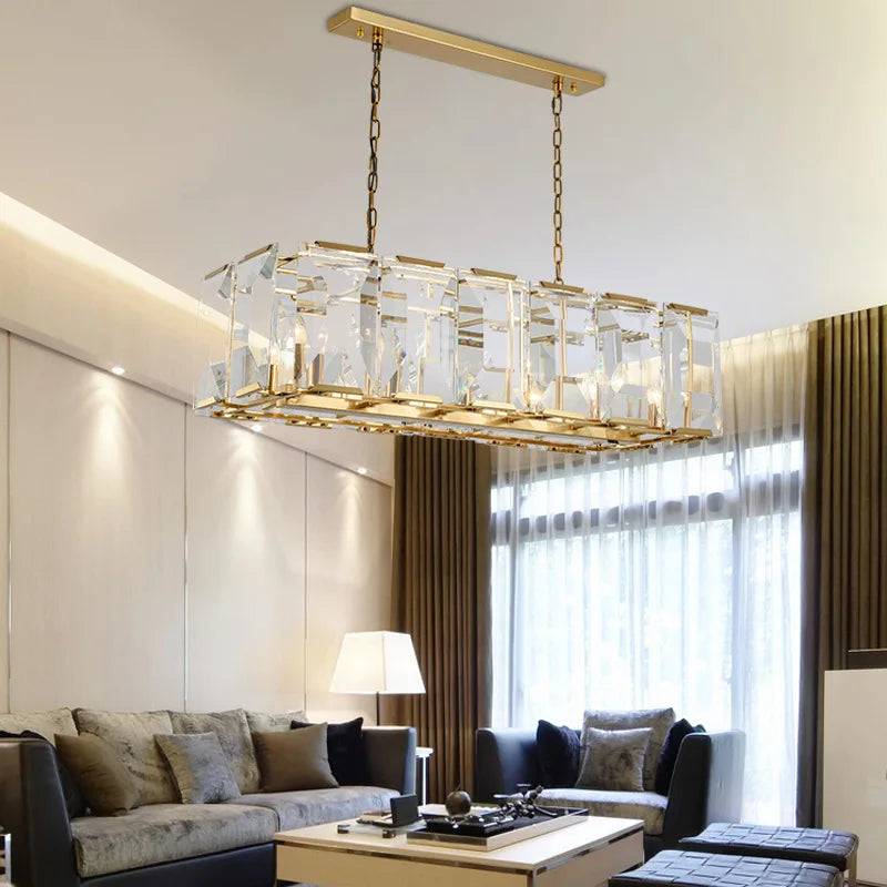 Luxury Modern LED Crystal Chandelier for Dining Room, Living Room, Bedroom