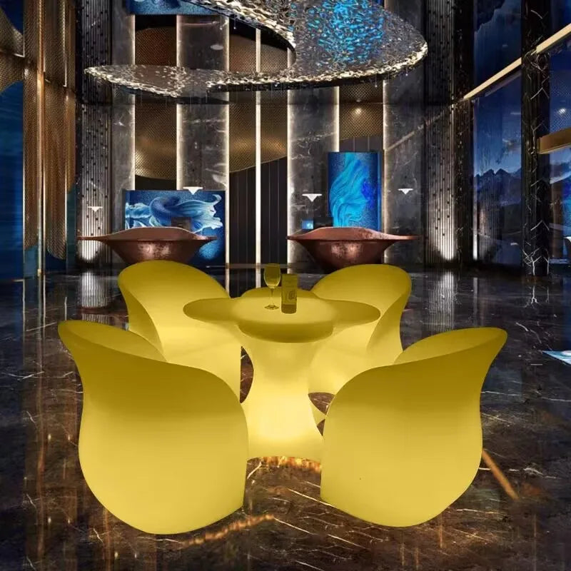 Illuminate Your Space: LED Rechargeable Glowing Armchair for Living Room & Bar