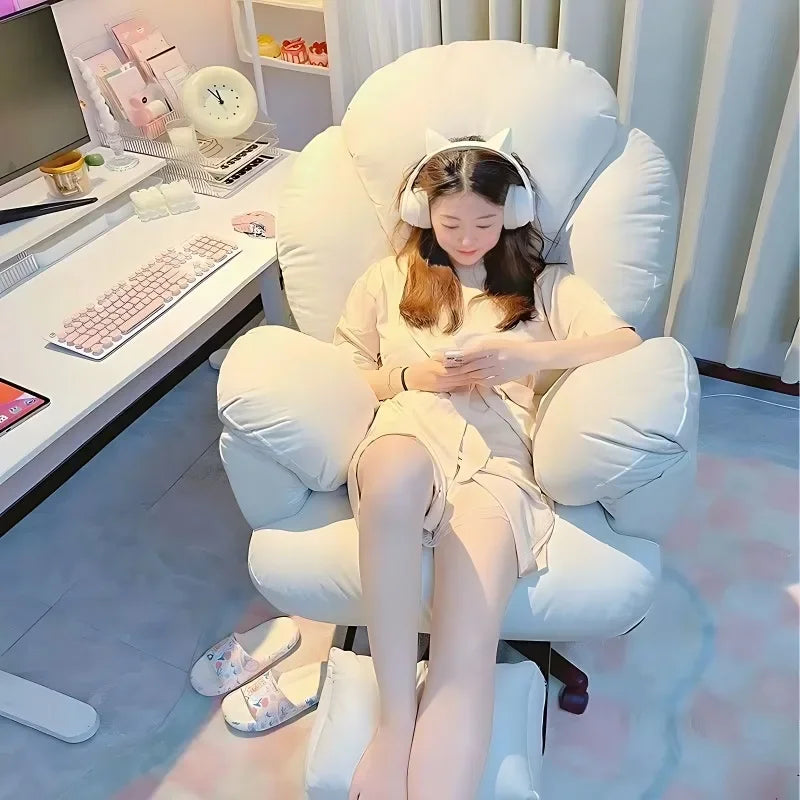 Relax in Style: Sedentary Home Computer Chair – Reclining Lounge Chair for Office & Desk!