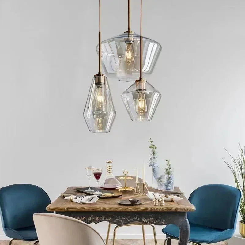 Chic & Timeless Nordic Glass Chandelier for Dining Rooms & Beyond