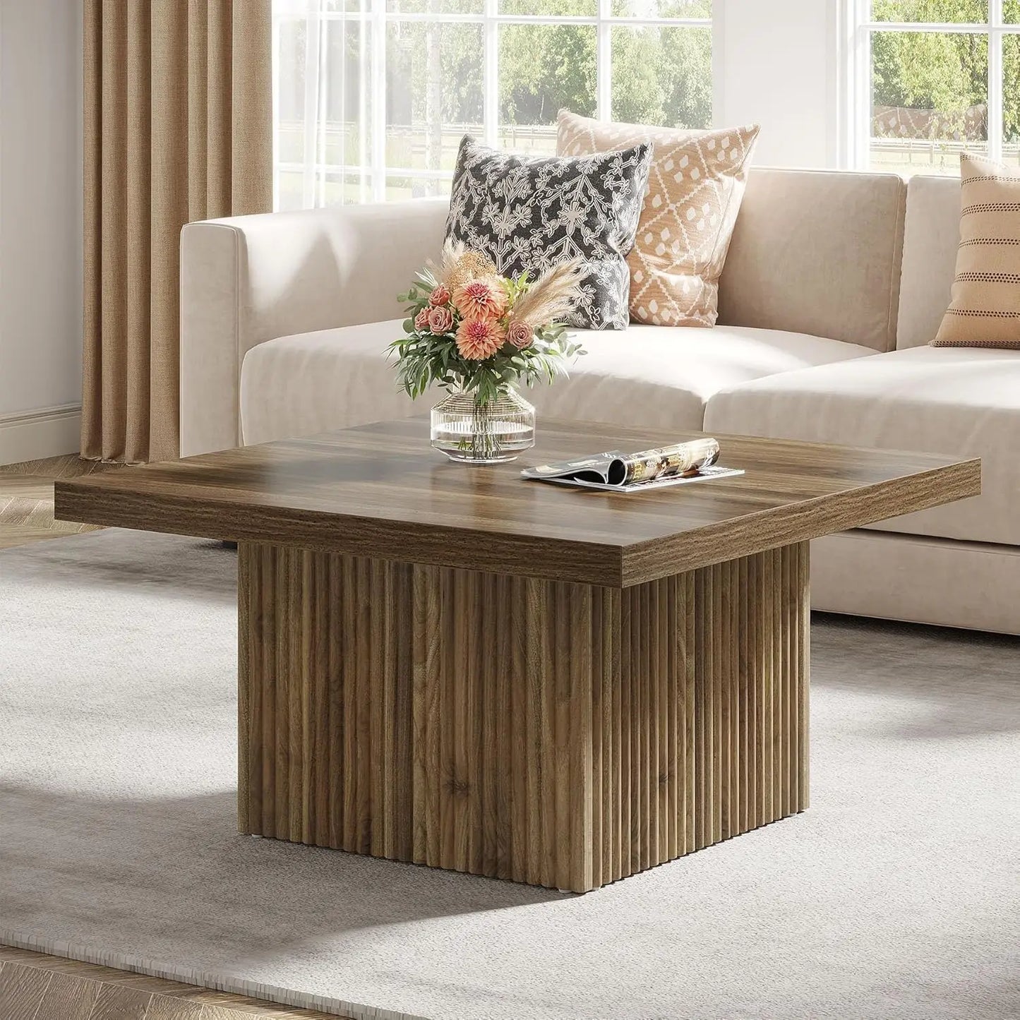Modern Square Coffee Table Perfect for Living Room & Bedroom