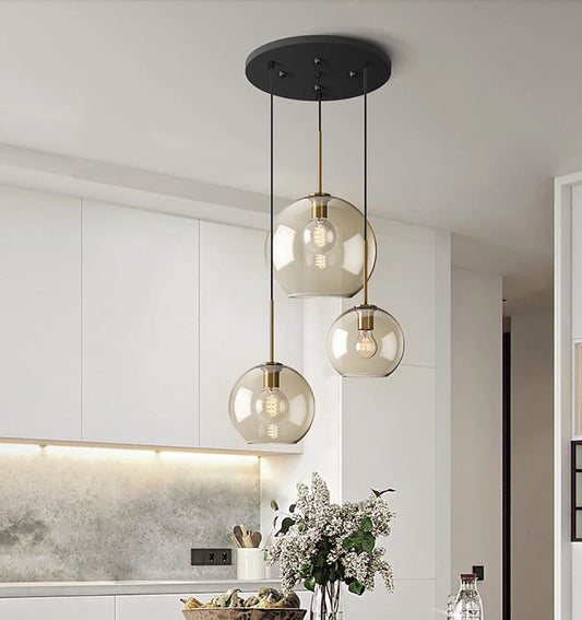 Exquisite Glass Lustre Hanging Pendant for Dining & Living Spaces