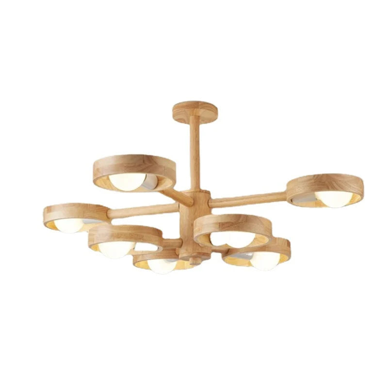 BOTIMI Solid Wood Chandelier for Living Rooms and Bedrooms!