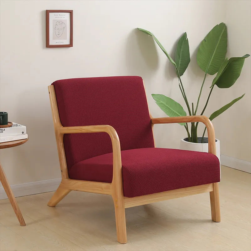 Armchair Slipcover Elastic Modern Chair Cover Zipper Stretch Wood Arm Chair Cover