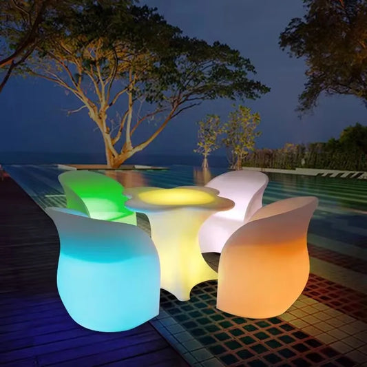 Illuminate Your Space: LED Rechargeable Glowing Armchair for Living Room & Bar