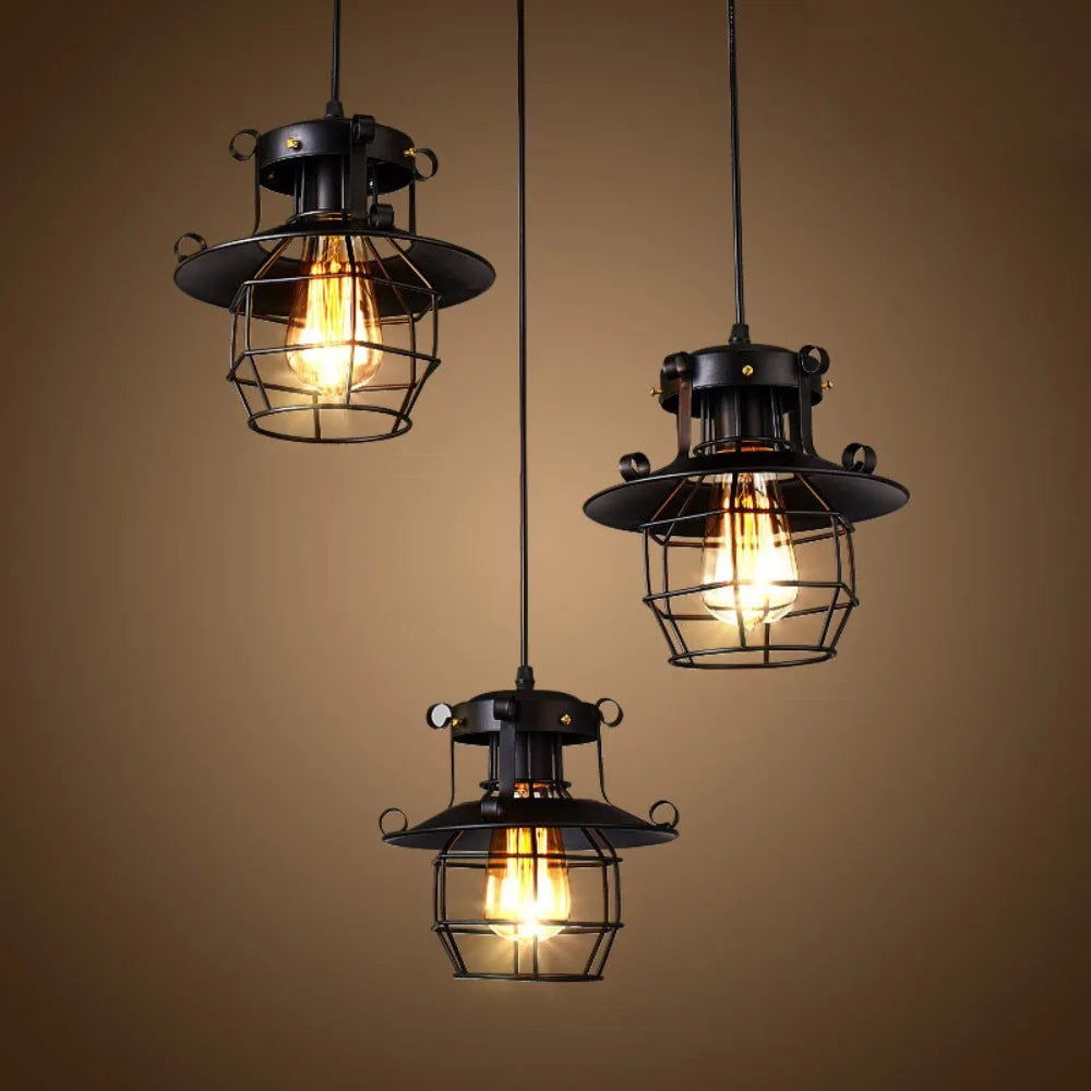 Bold Industrial Chandelier for Dining, Bar & Hallway Spaces