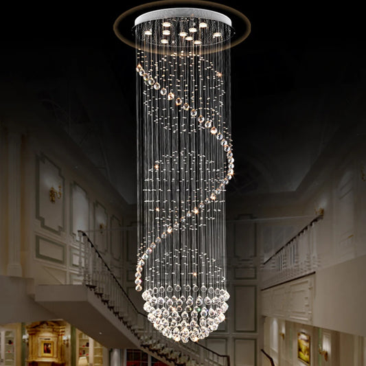 Spiral Ball Drop Chandelier for Hotels & Luxury Homes