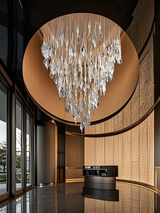 Luxury Villa & Hotel Chandelier – Customizable Glass LED Ceiling Pendant Lighting