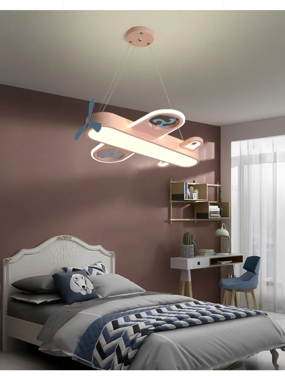 Modern LED Hanging Ceiling Lamp – Stylish Chandelier for Children's Bedrooms, Living & Dining Rooms!