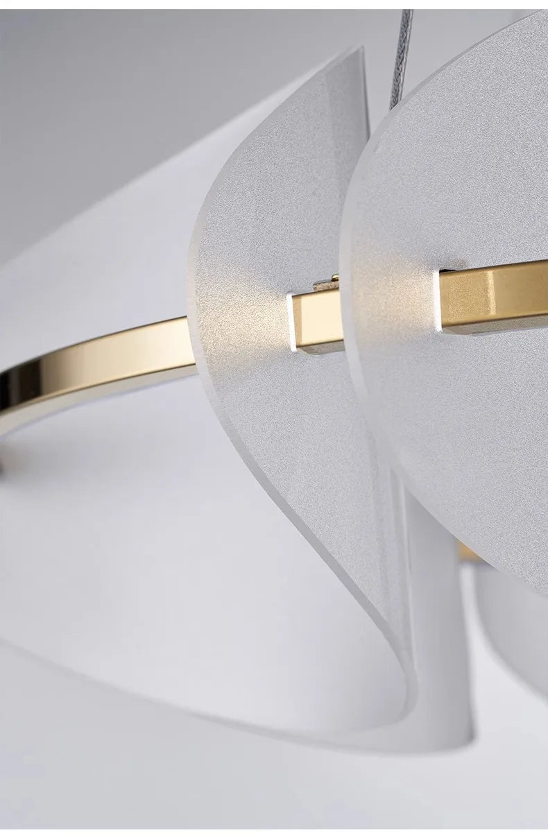 Modern Acrylic Leaf LED Chandelier For Living & Dining Rooms