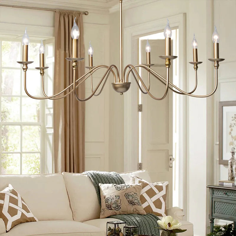 8-Head Modern Iron Chandeliers