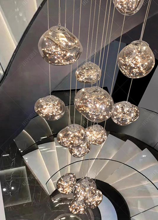 Luxury Crystal Chandelier Perfect Pendant Lighting for Stairs & Living Spaces