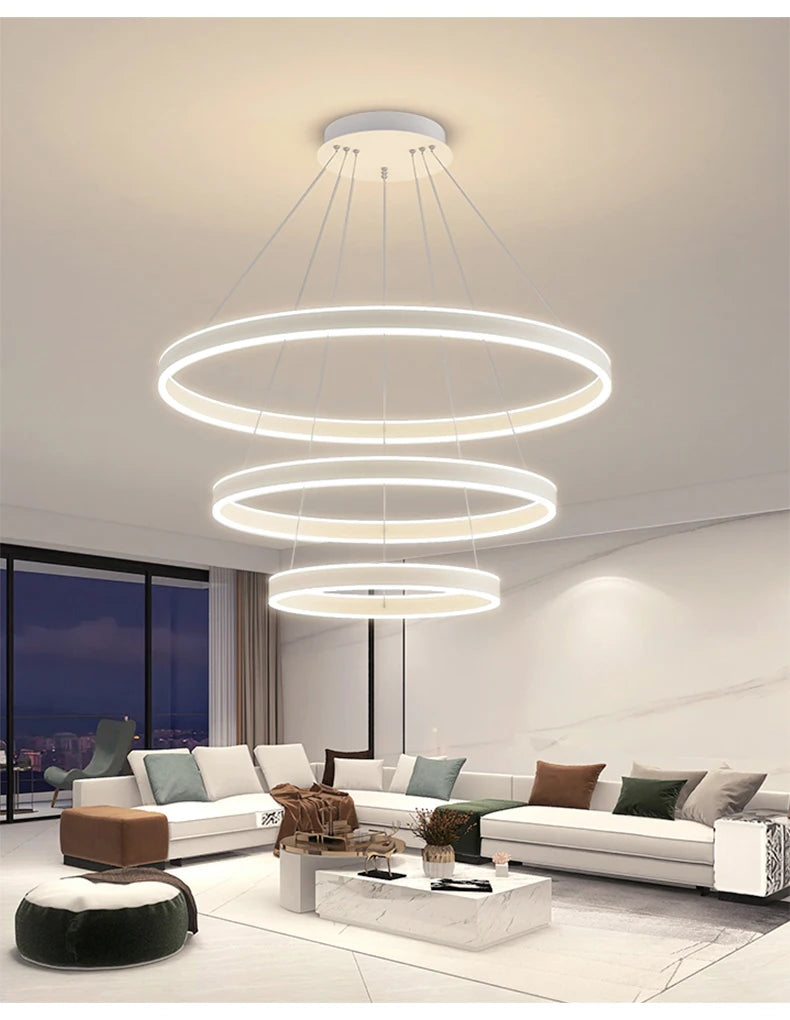Modern LED Chandelier – Sleek Round & Square Designs for Living Rooms, Dining Rooms & Bedrooms