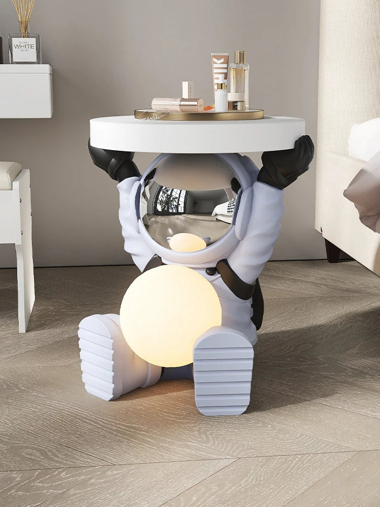 Galactic Charm: Modern Astronaut Side Table for Stylish Interiors!"