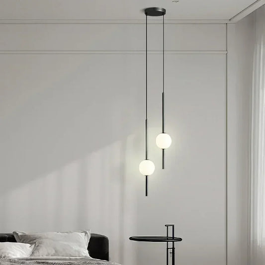 Simple Glass Ball Pendant Light for Dining & Bedroom