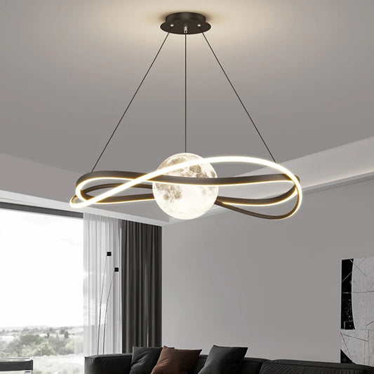 GLOWING MOON SPECTRUM PENDANT LIGHTS FOR SPACE DECOR