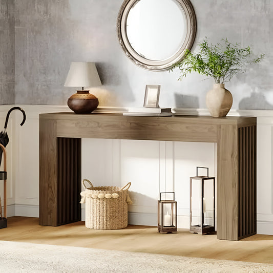 Modern Farmhouse Entryway Table with Stylish Vertical Legs Perfect for Hallways & Foyers