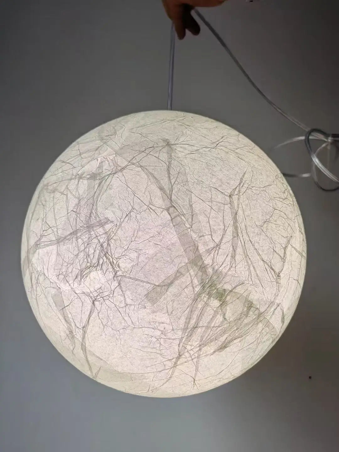 Nordic Moon Chandelier LED Paper Ball Pendant Lamp for Living Room, Bedroom & Kids’ Space Decor