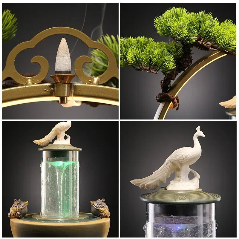 Flowing Water Ornament for Prosperity & Luck